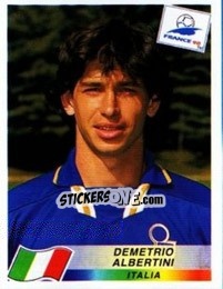 Figurina Demetrio Albertini - Fifa World Cup France 1998 - Panini