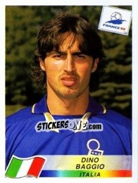 Figurina Dino Baggio - Fifa World Cup France 1998 - Panini