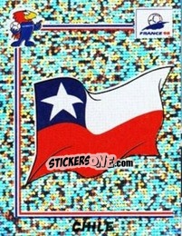 Cromo Emblem Chile - Fifa World Cup France 1998 - Panini