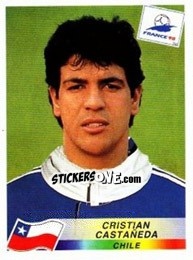 Figurina Cristian Castaneda - Fifa World Cup France 1998 - Panini