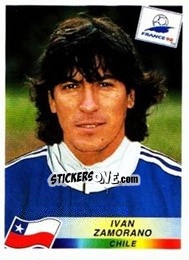 Sticker Ivan Zamorano - Fifa World Cup France 1998 - Panini