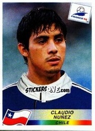 Sticker Claudio Nunez - Fifa World Cup France 1998 - Panini
