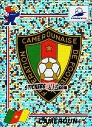 Figurina Emblem Cameroon - Fifa World Cup France 1998 - Panini