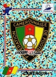 Sticker Emblem Cameroon - Fifa World Cup France 1998 n. 121 - Panini