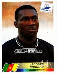 Cromo Jacques Songo'O - Fifa World Cup France 1998 - Panini