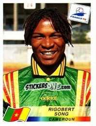 Sticker Rigobert Song - Fifa World Cup France 1998 n. 123 - Panini