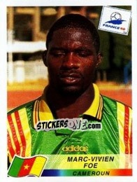 Sticker Marc-Vivien Foe - Fifa World Cup France 1998 n. 129 - Panini