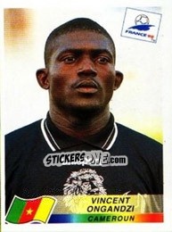 Cromo Vincent Ongandzi - Fifa World Cup France 1998 - Panini