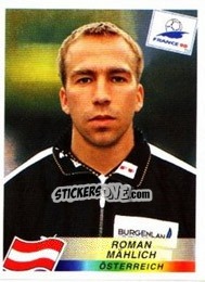 Figurina Roman Mahlich - Fifa World Cup France 1998 - Panini