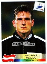 Figurina Andreas Herzog - Fifa World Cup France 1998 - Panini