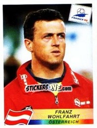 Sticker Franz Wohlfahrt - Fifa World Cup France 1998 - Panini