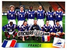 Sticker Team France - Fifa World Cup France 1998 - Panini
