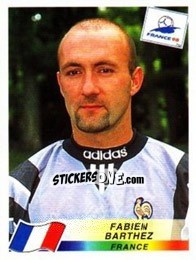 Sticker Fabien Barthez - Fifa World Cup France 1998 - Panini