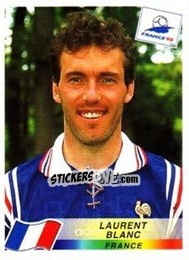 Sticker Laurent Blanc - Fifa World Cup France 1998 - Panini