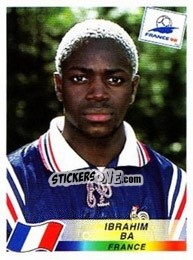 Figurina Ibrahim Ba - Fifa World Cup France 1998 - Panini