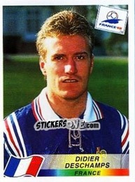 Sticker Didier Deschamps - Fifa World Cup France 1998 n. 165 - Panini