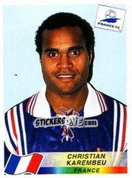 Sticker Christian Karembeu - Fifa World Cup France 1998 - Panini