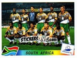 Figurina Team South Africa - Fifa World Cup France 1998 - Panini