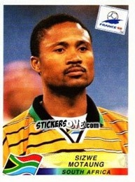 Figurina Sizwe Motaung - Fifa World Cup France 1998 - Panini