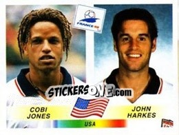 Figurina Cobi Jones / John Harkes - Fifa World Cup France 1998 - Panini