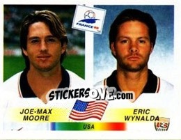 Sticker Joe-Max Moore / Eric Wynalda - Fifa World Cup France 1998 - Panini