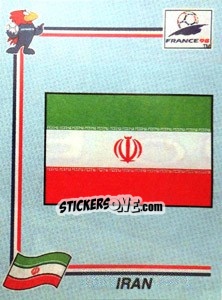Sticker Emblem Iran - Fifa World Cup France 1998 n. 417 - Panini