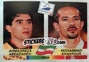 Figurina Ahmadreza Abedzadeh / Mohammad Khakpour - Fifa World Cup France 1998 - Panini