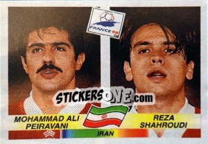 Figurina Mohammad Ali Peiravani / Reza Shahroudi - Fifa World Cup France 1998 - Panini