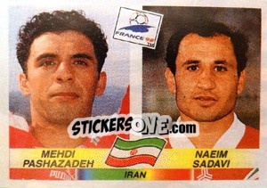 Figurina Mehdi Pashazadeh / Naeim Sadavi - Fifa World Cup France 1998 - Panini