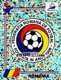 Figurina Emblem Romania - Fifa World Cup France 1998 - Panini