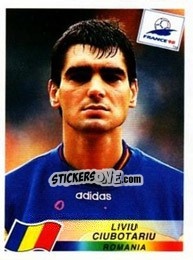 Cromo Liviu Ciubotariu - Fifa World Cup France 1998 - Panini