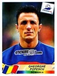 Sticker Gheorghe Popescu - Fifa World Cup France 1998 - Panini