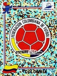 Cromo Emblem Colombia - Fifa World Cup France 1998 - Panini