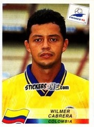 Cromo Wilmer Cabrera - Fifa World Cup France 1998 - Panini