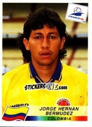 Figurina Jorge Hernan Bermudez - Fifa World Cup France 1998 - Panini