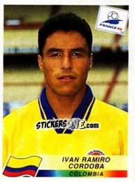 Figurina Ivan Ramiro Cordoba - Fifa World Cup France 1998 - Panini