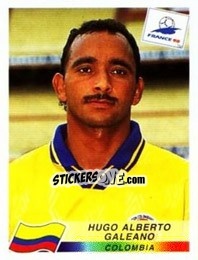 Cromo Hugo Alberto Galeano - Fifa World Cup France 1998 - Panini