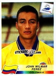 Figurina John Wilmar Perez - Fifa World Cup France 1998 - Panini