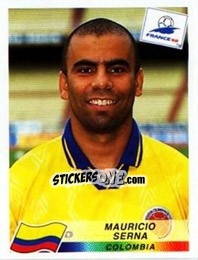 Cromo Mauricio Serna - Fifa World Cup France 1998 - Panini