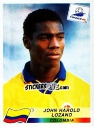 Cromo John Harold Lozano - Fifa World Cup France 1998 - Panini