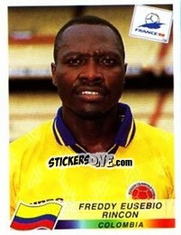 Figurina Freddy Eusebio Rincon - Fifa World Cup France 1998 - Panini