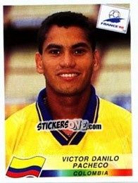 Cromo Victor Danilo Pacheco - Fifa World Cup France 1998 - Panini