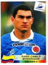 Sticker Faryd Camilo Mondragon - Fifa World Cup France 1998 - Panini