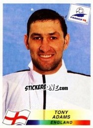 Cromo Tony Adams - Fifa World Cup France 1998 - Panini