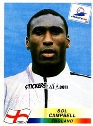 Sticker Sol Campbell - Fifa World Cup France 1998 - Panini