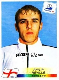 Sticker Phil Neville - Fifa World Cup France 1998 n. 469 - Panini