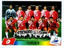 Sticker Team Tunisia - Fifa World Cup France 1998 - Panini