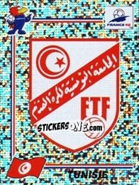 Figurina Emblem Tunisia - Fifa World Cup France 1998 - Panini