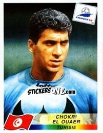 Sticker Chokri El Ouaer - Fifa World Cup France 1998 n. 482 - Panini