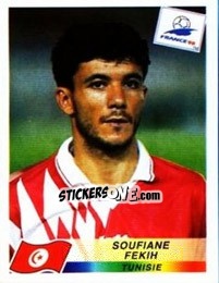 Figurina Soufiane Fekih - Fifa World Cup France 1998 - Panini